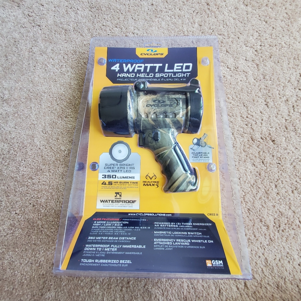 350 Lumen Handheld Waterproof Spot Light